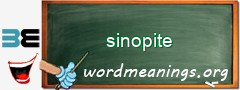 WordMeaning blackboard for sinopite